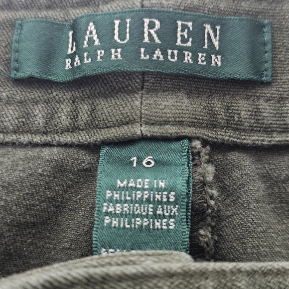 Lauren Ralph Lauren Women's Jeans Sz 16 Green Stretch Denim Mid-Rise Crop - Picture 4 of 9